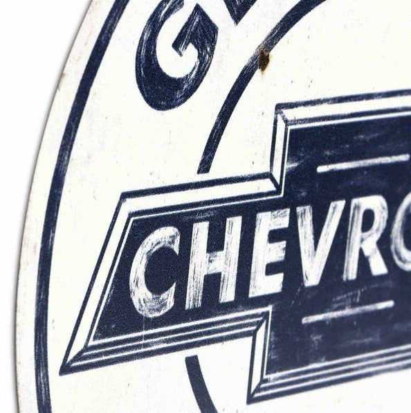 Chevrolet Genuine Parts Round Metal Sign