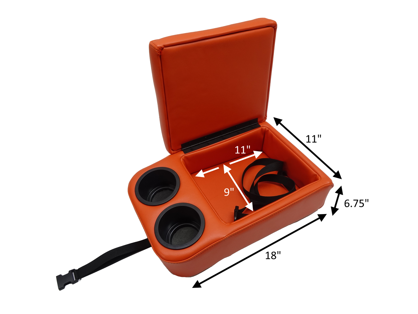 Bench Seat Deluxe Console with Cup Holders and Storage Compartment