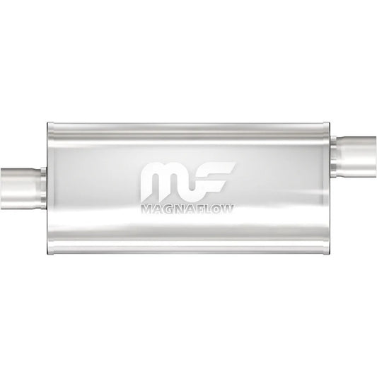 Stainless Muffler 3in Offset In/Center Out