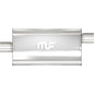 Stainless Muffler 3in Center In / Offset Out