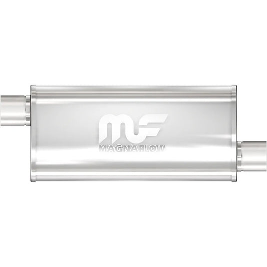 Stainless Muffler 3in Offset In/Offset Out