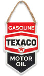 Texaco Motor Oil Shield Hanging Metal Sign