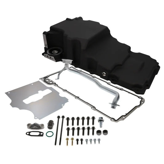 LS Low Profile Retrofit Black Oil Pan